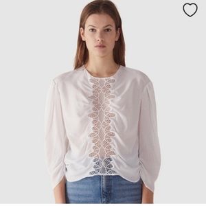 NWT Sandro Silk Crepe Antonin Blouse Top size 2